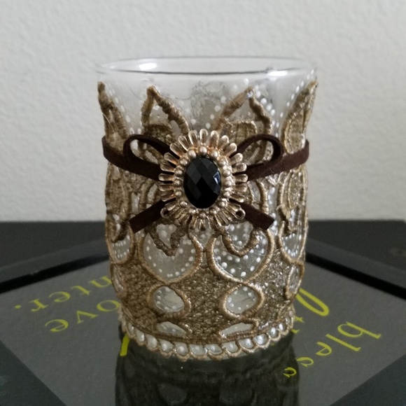 Candle Holder Handmade Embellished with Victorian - Picture 5 of 6